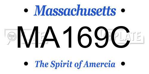 MA169C Massachusetts License Plate