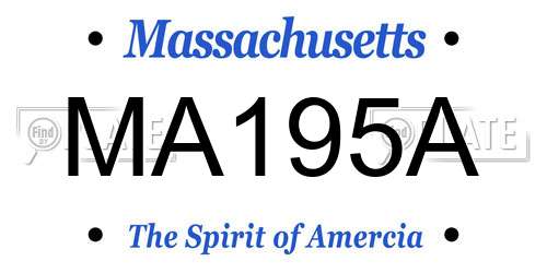 MA195A Massachusetts License Plate