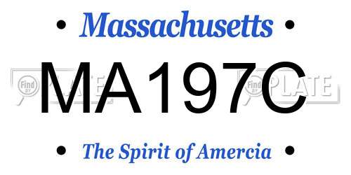 MA197C Massachusetts License Plate