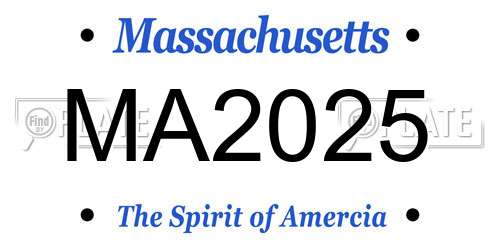 MA2025 Massachusetts License Plate