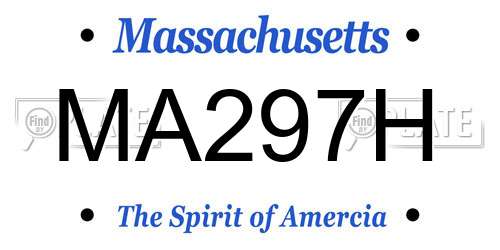 MA297H Massachusetts License Plate