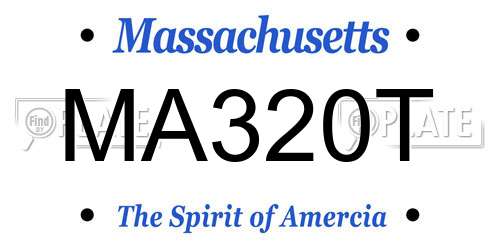 MA320T Massachusetts License Plate
