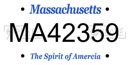 MA42359 Massachusetts License Plate