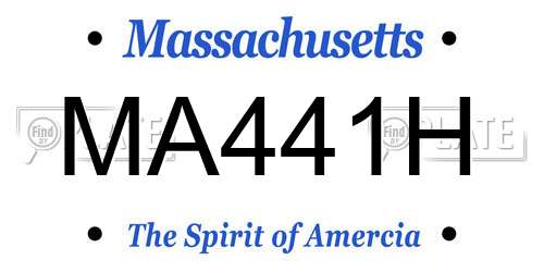 MA441H Massachusetts License Plate