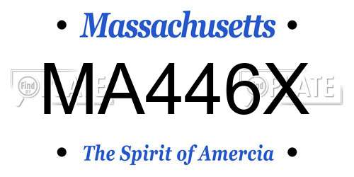MA446X Massachusetts License Plate