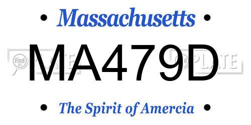 MA479D Massachusetts License Plate