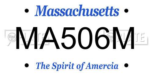MA506M Massachusetts License Plate