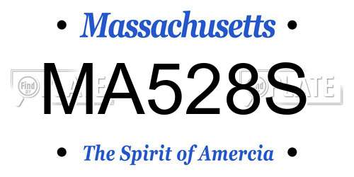 MA528S Massachusetts License Plate
