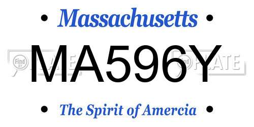MA596Y Massachusetts License Plate