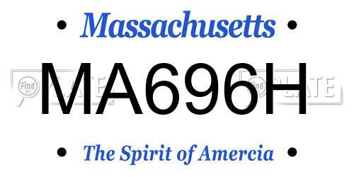 MA696H Massachusetts License Plate