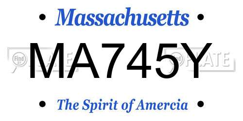 MA745Y Massachusetts License Plate