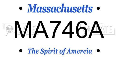 MA746A Massachusetts License Plate