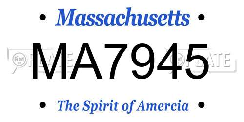 MA7945 Massachusetts License Plate