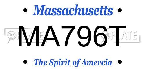 MA796T Massachusetts License Plate