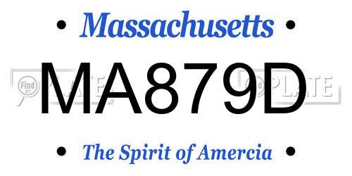 MA879D Massachusetts License Plate