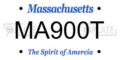 MA900T Massachusetts License Plate
