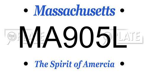 MA905L Massachusetts License Plate