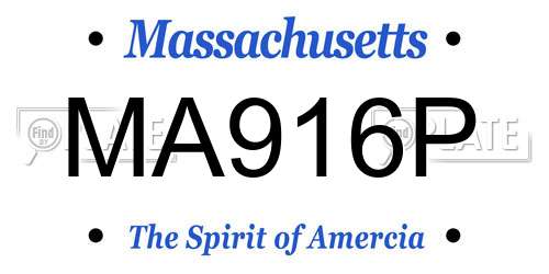 MA916P Massachusetts License Plate