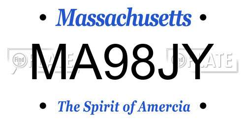 MA98JY Massachusetts License Plate