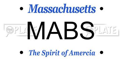 MABS Massachusetts License Plate