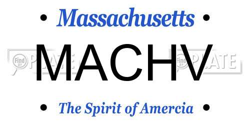 MACHV Massachusetts License Plate