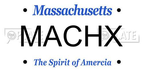 MACHX Massachusetts License Plate
