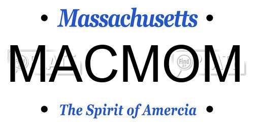 MACMOM Massachusetts License Plate