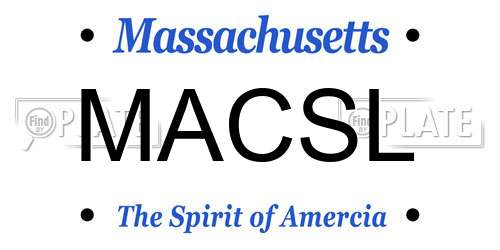 MACSL Massachusetts License Plate