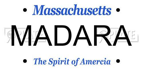 MADARA Massachusetts License Plate