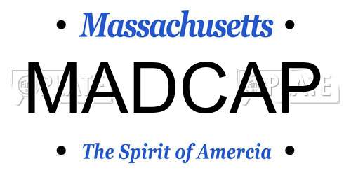 MADCAP Massachusetts License Plate