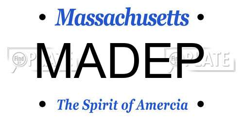MADEP Massachusetts License Plate