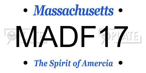 MADF17 Massachusetts License Plate