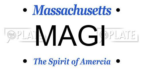 MAGI Massachusetts License Plate