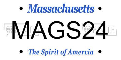 MAGS24 Massachusetts License Plate