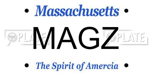 MAGZ Massachusetts License Plate