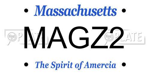 MAGZ2 Massachusetts License Plate