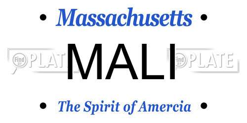 MALI Massachusetts License Plate
