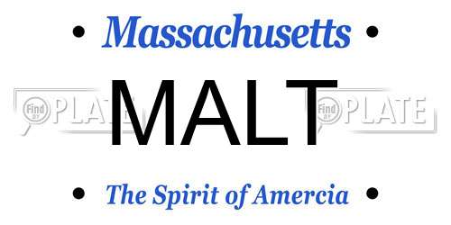 MALT Massachusetts License Plate