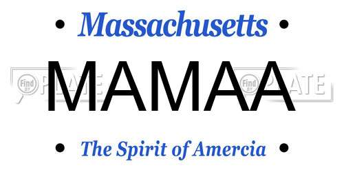 MAMAA Massachusetts License Plate