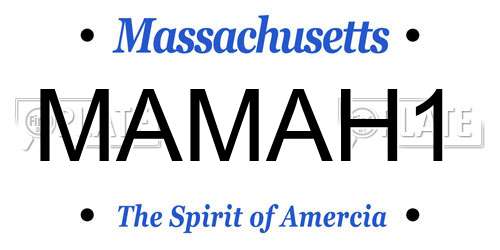MAMAH1 Massachusetts License Plate