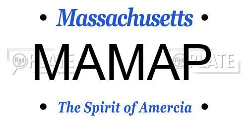 MAMAP Massachusetts License Plate