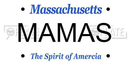 MAMAS Massachusetts License Plate