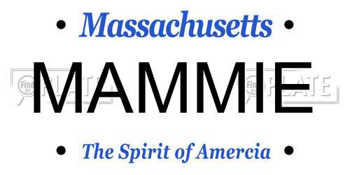 MAMMIE Massachusetts License Plate