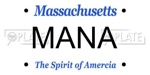 MANA Massachusetts License Plate