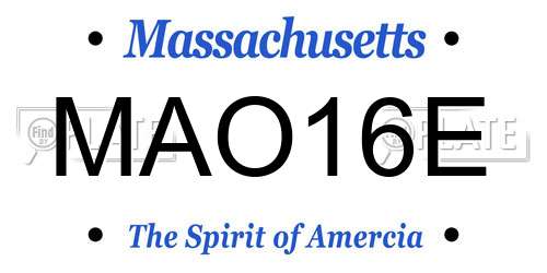 MAO16E Massachusetts License Plate