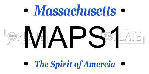 MAPS1 Massachusetts License Plate