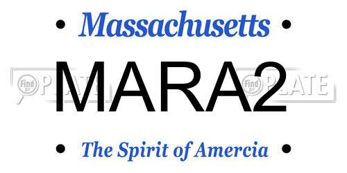 MARA2 Massachusetts License Plate