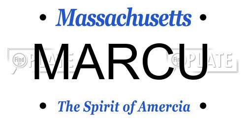 MARCU Massachusetts License Plate