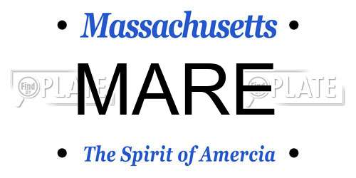 MARE Massachusetts License Plate