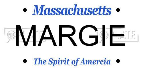 MARGIE Massachusetts License Plate